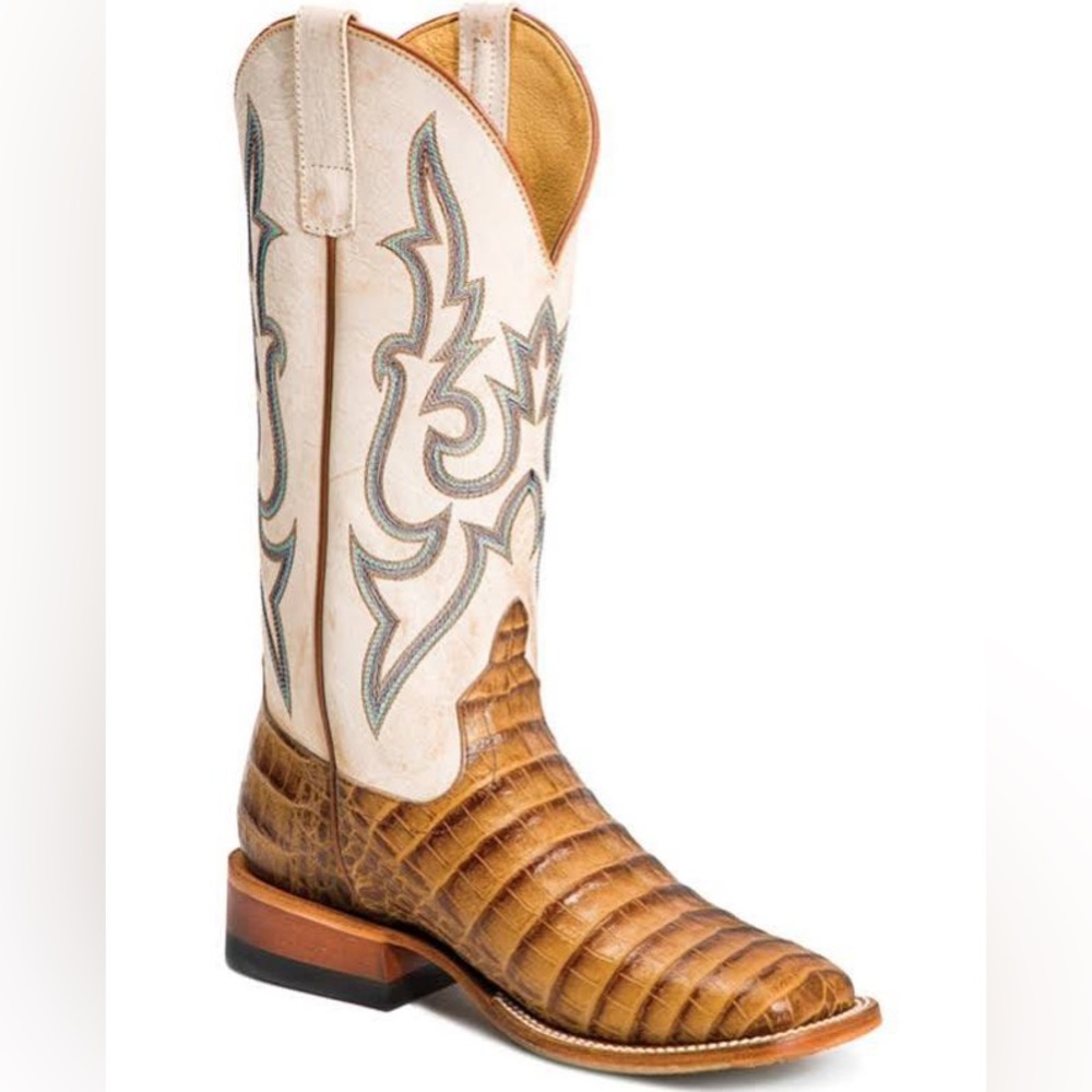 Macie Bean Tan Caiman Boots women’s  7.5B